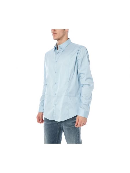 Camisa vaquera con botones Armani Jeans azul