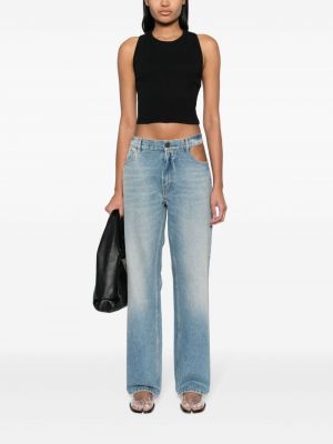 Low waist jeans ausgestellt Gauchere blau