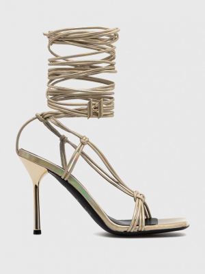 Sandale din piele Karl Lagerfeld auriu