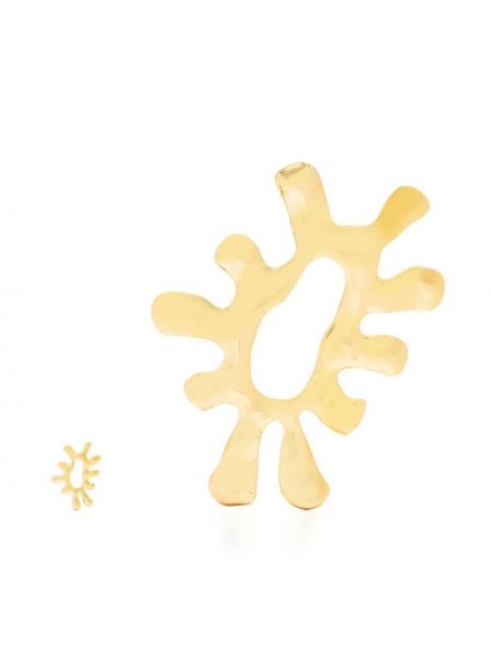 Kolczyki w kształcie obręczy Jacquemus - żółty