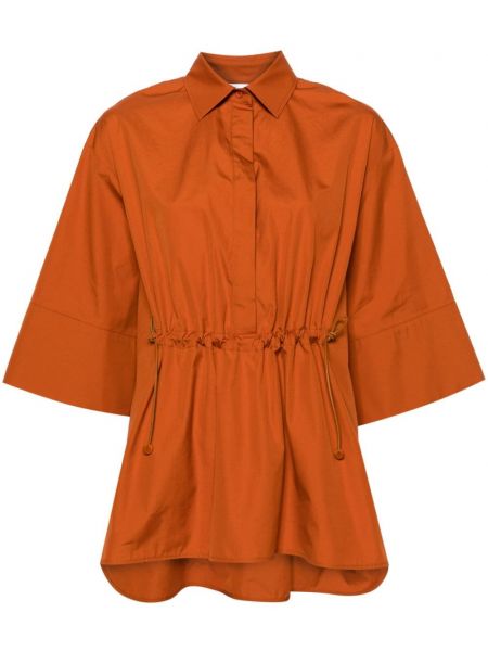 Bombažna srajca Max Mara oranžna