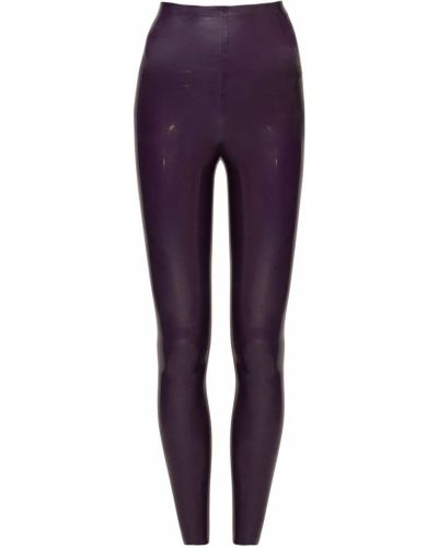 Skinny magas derekú leggings Saint Laurent lila