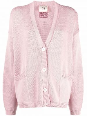 Cardigan tricotate cu decolteu în v Semicouture roz