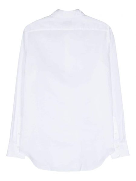 Průsvitná dlouhá košile Finamore 1925 Napoli bílá