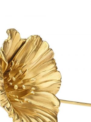 Broszka w kwiatki Goossens złota