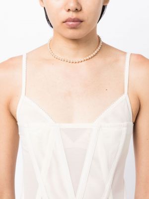 Náhrdelník s perlami Vivienne Westwood bílý