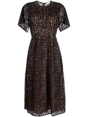 Μίντι φόρεμα με λαιμόκοψη v με δαντέλα Michael Michael Kors μαύρο