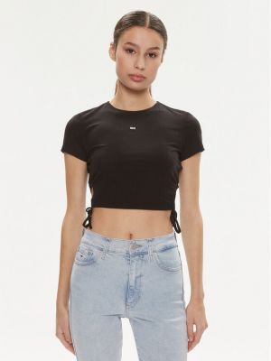 T-shirt slim Tommy Jeans noir