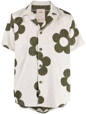 Kvetinová bavlnená košeľa s potlačou Oas Company
