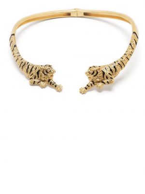 Přívěsek s tygřím vzorem Roberto Cavalli zlatý