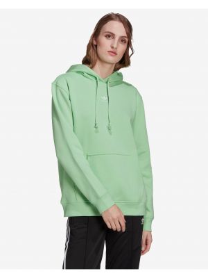 Fleecová mikina s kapucí Adidas Originals zelená