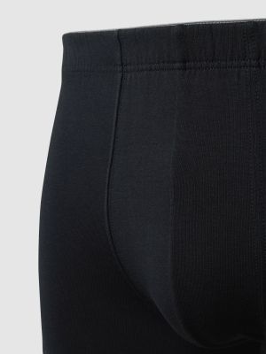 Bokserki slim fit w jednolitym kolorze Huber Bodywear czarne