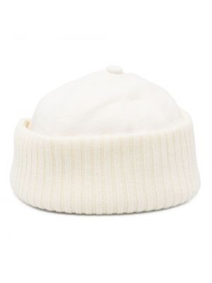 Dzianinowa czapka Emporio Armani biała