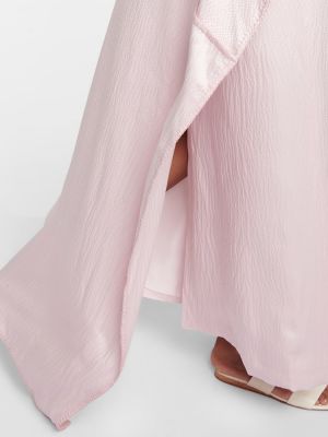 Svilena satenska maksi haljina Gabriela Hearst ružičasta