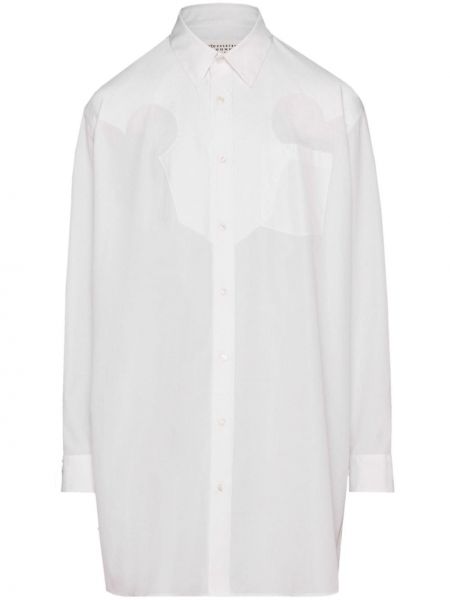 Camicia di cotone oversize Maison Margiela bianco