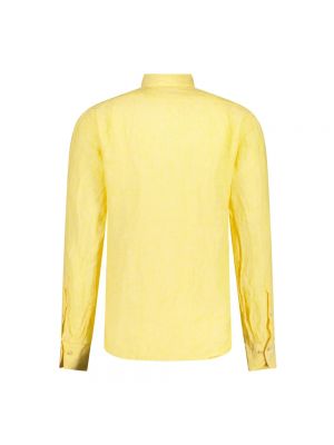 Camisa de lino Stenströms amarillo