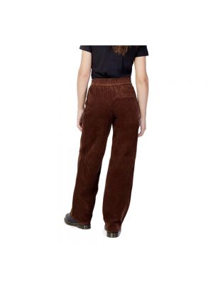 Pantalones rectos de algodón Only marrón