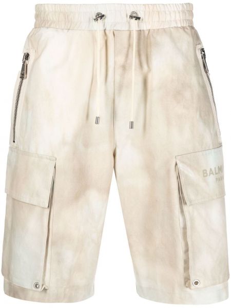 Cargo shorts aus baumwoll Balmain beige