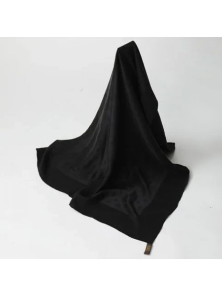Retro bufanda de seda Louis Vuitton Vintage negro
