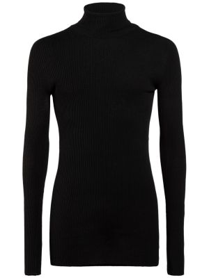 Czarny sweter dopasowany bawełniany Balenciaga