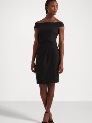 Вечернее платье с коротким рукавом Lauren Ralph Lauren черное
