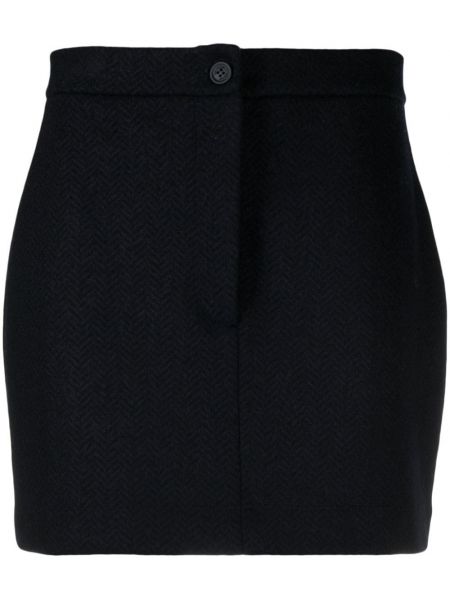 Φούστα mini με μοτίβο ψαροκόκαλο Thom Browne μπλε