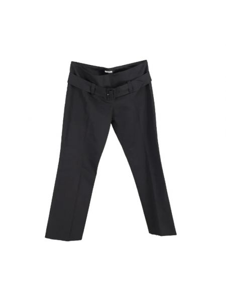 Spodnie bawełniane Miu Miu Pre-owned czarne
