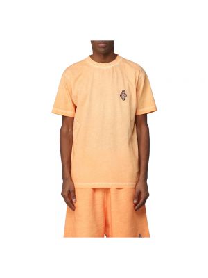 Koszulka z nadrukiem bawełniana Marcelo Burlon pomarańczowa