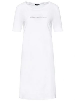 Šaty Emporio Armani Underwear bílé
