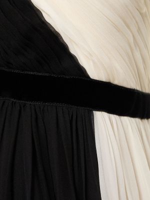 Šifonové dlouhé šaty Zuhair Murad černé