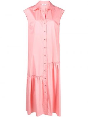 Αμάνικο φόρεμα με κουμπιά Peserico ροζ