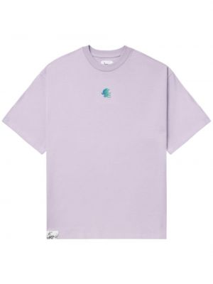 Raštuotas medvilninis marškinėliai Izzue violetinė