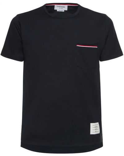 T-shirt en coton avec poches Thom Browne gris
