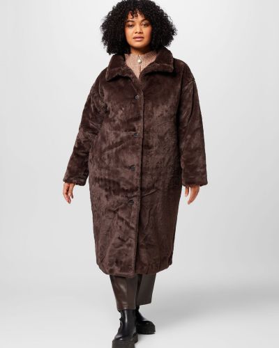 Žieminis paltas Vero Moda Curve ruda
