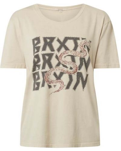 T-shirt z printem Brixton, beżowy