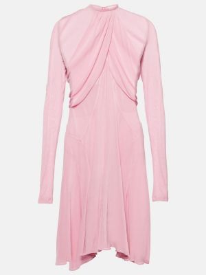 Sukienka midi z dżerseju asymetryczna Isabel Marant różowa