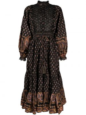 Midi šaty s potlačou s paisley vzorom Bytimo