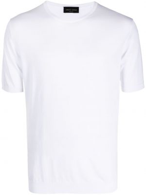 T-shirt col rond Roberto Collina blanc