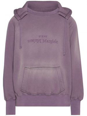Hoodie en coton Maison Margiela violet