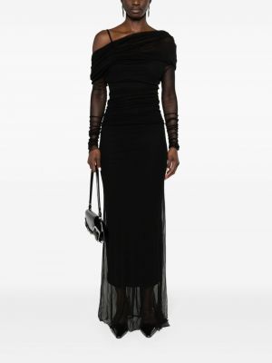 Midi suknele iš tiulio Christopher Esber juoda