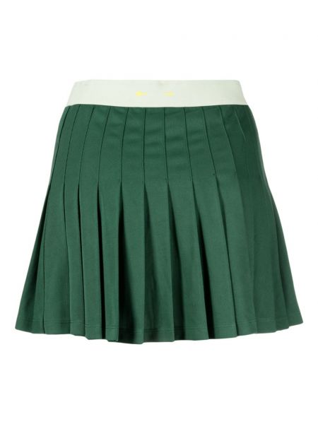Plisuotas siuvinėtas mini sijonas The Upside žalia