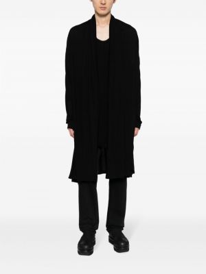 Drapovaný bavlněný kabát Julius černý