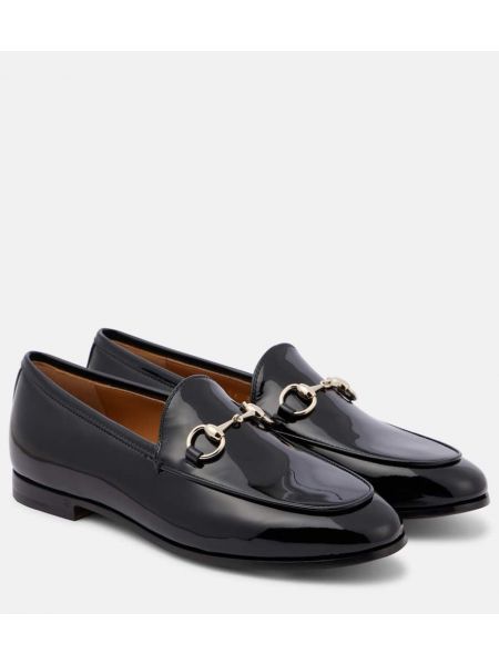 Loafers i läder i lackläder Gucci svart