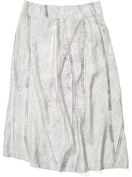 Джинсовая юбка с принтом с пряжкой Colovos белая