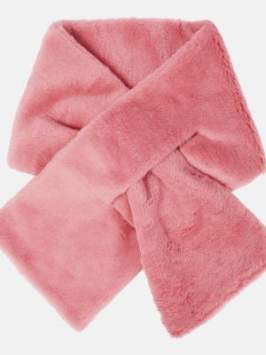 Шерстяной шарф из альпаки Max Mara розовый