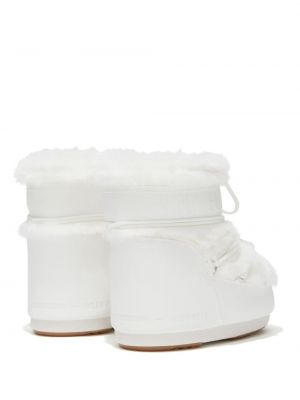 Chaussures de ville en fourrure Moon Boot blanc