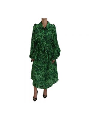 Jedwabna sukienka Dolce And Gabbana zielona