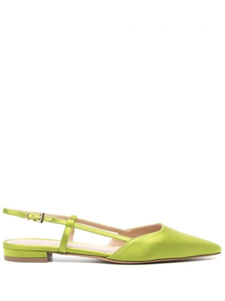 Сатенени полуотворени обувки Roberto Festa зелено
