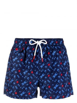 Shorts mit print Kiton blau