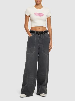 Pantaloni di cotone con tasche Cannari Concept grigio